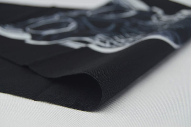 Obacle قناع وجه جمجمة أوباكل نصف لحماية من الغبار والرياح والأشعة فوق البنفسجية والشمس، قناع أنبوبي ثلاثي الأبعاد بدون seams للرجال والنساء، قناع هيكل عظمي متين ورقيق وقابل للتنفس لركوب الدراجات النارية والرياضات والمهرجانات (جمجمة بخط أبيض) - Image 5